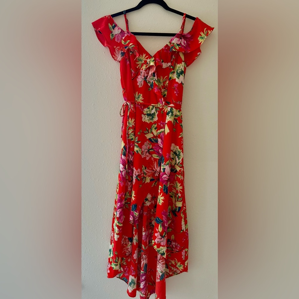The General Good Floral Ruffle Maxi Dress